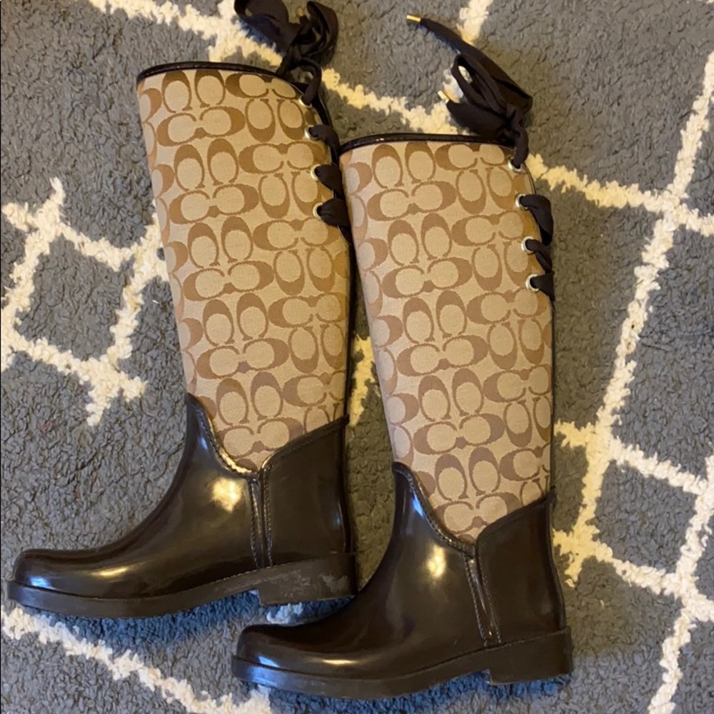Coach rain boots